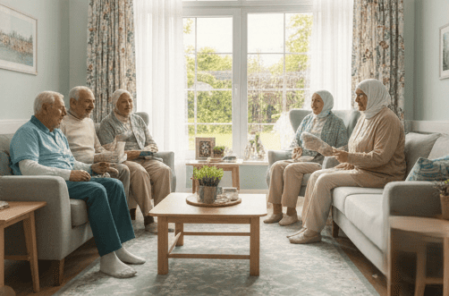 دعم وتواصل مع أسرة المقيمين